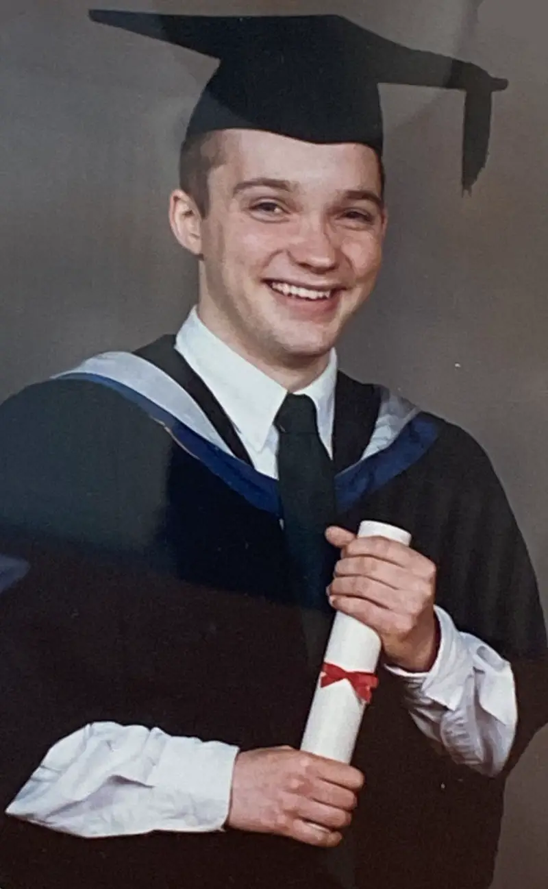 Graduation Photograph Collecting my University of Salford Degree